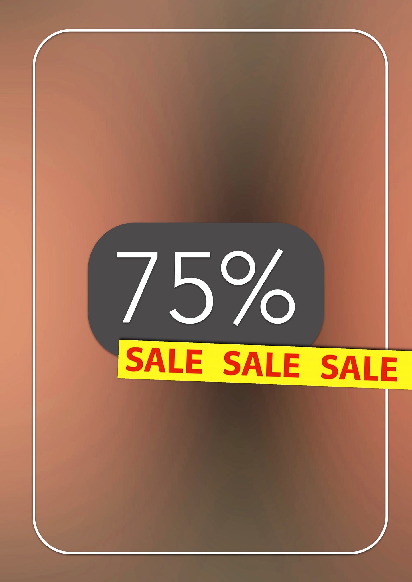 DIN A4 Werbeplakat „75% SALE“ – Sofort-Download
