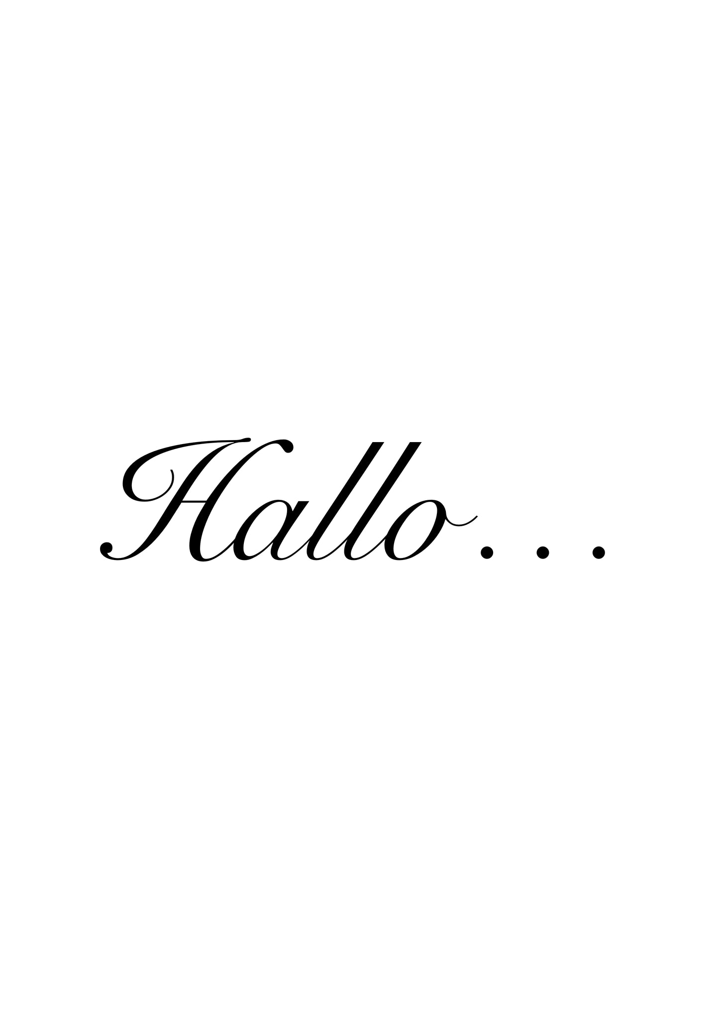 Hallo…“ – Poster DIN A4