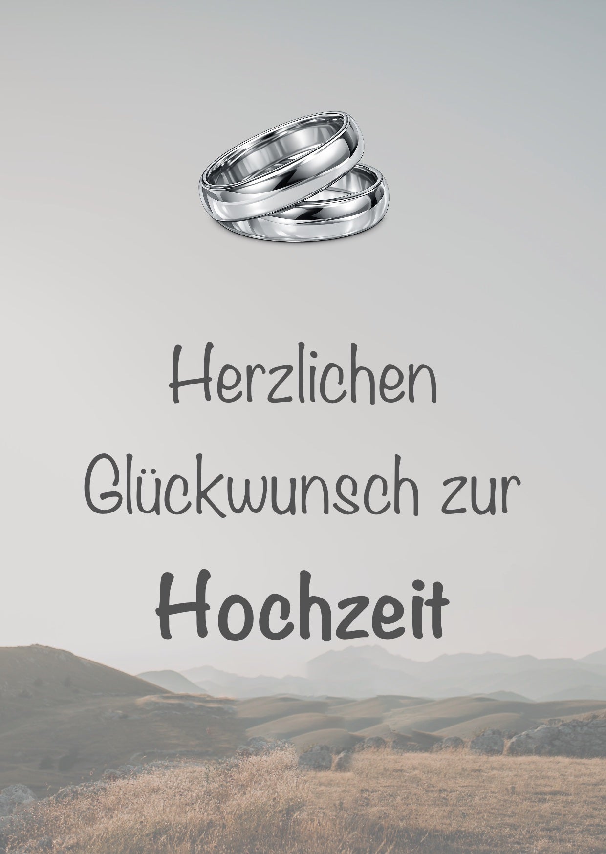 DIN A6 Hochzeitskarte
