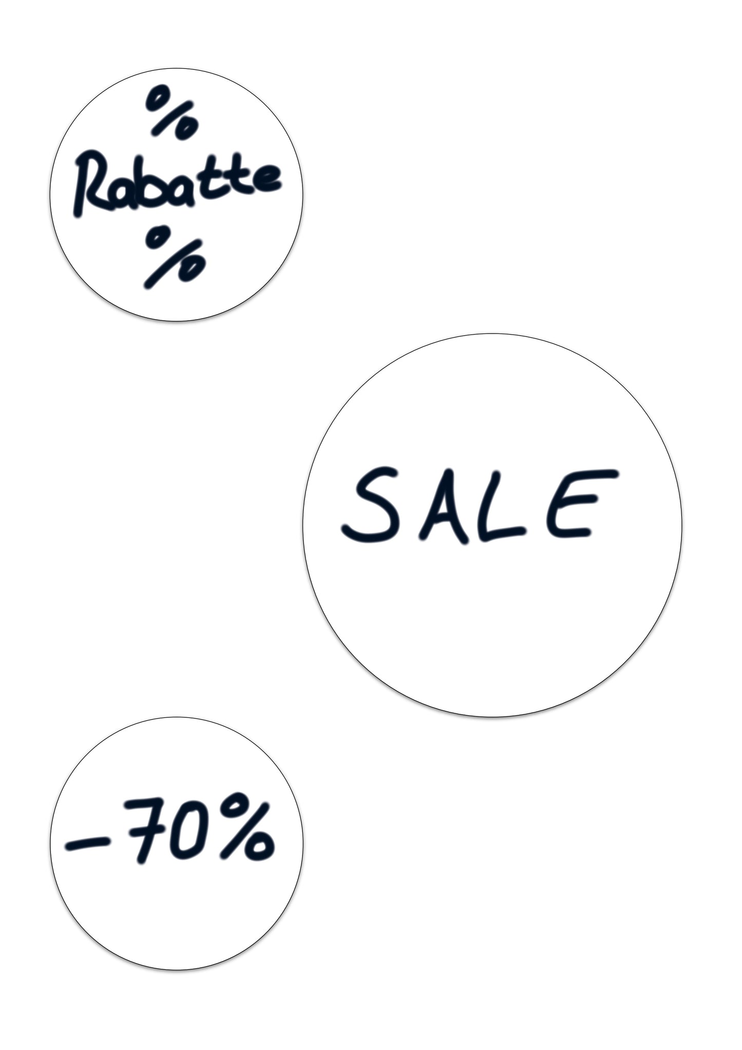 SALE Schilder Rabatt Sticker Vorlage (DIN A4)
