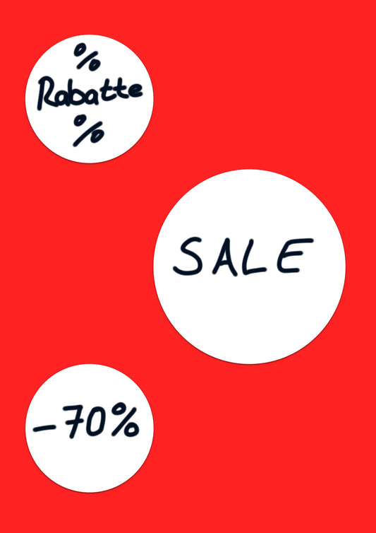 SALE Schilder Rabatt Sticker Vorlage (DIN A4)