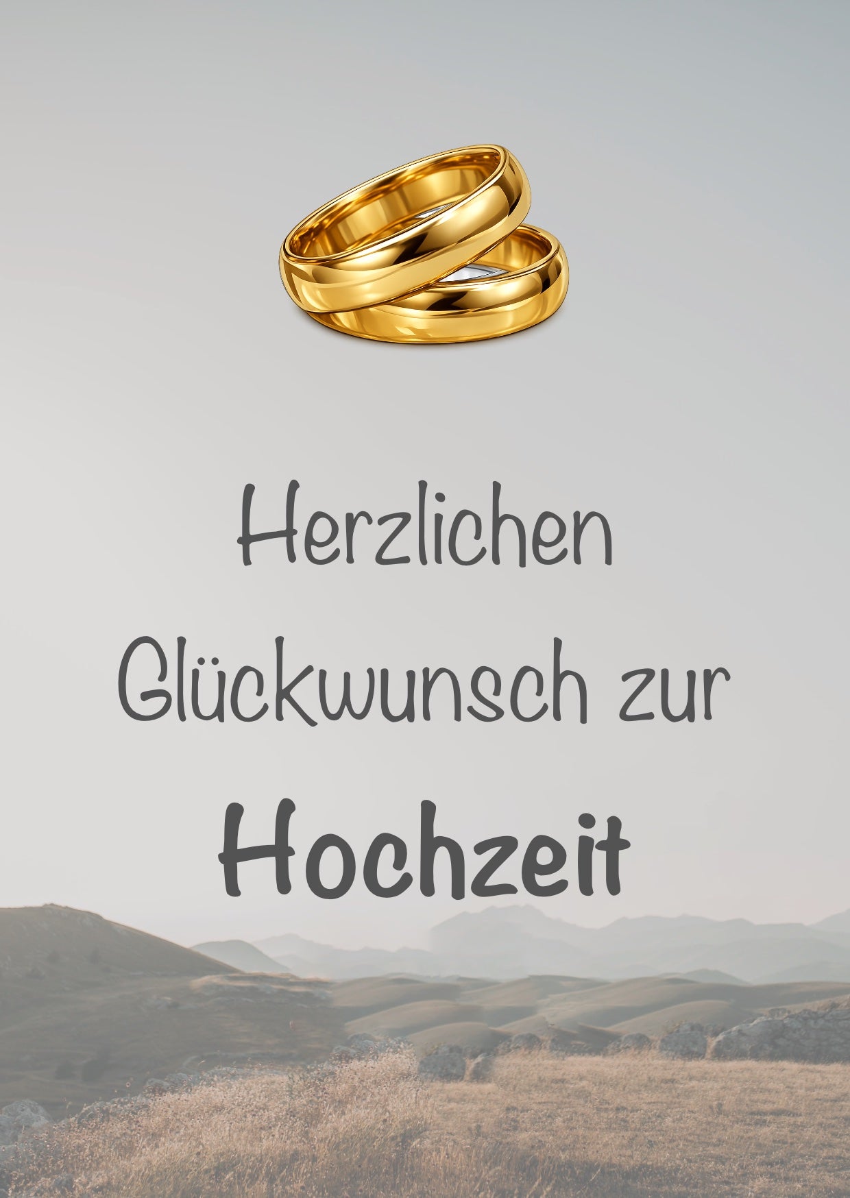 DIN A6 Hochzeitskarte